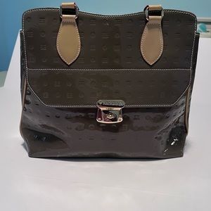 Arcadia patent leather large bag